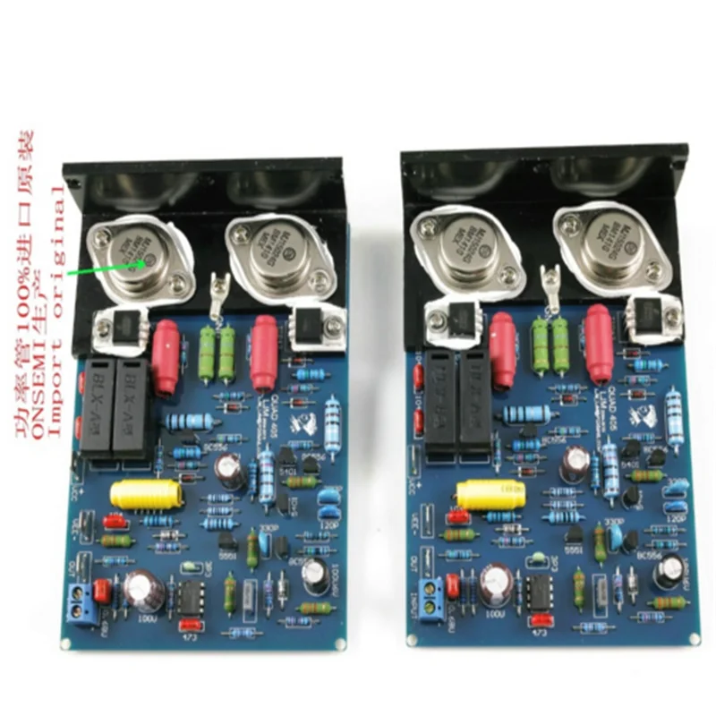 Новинка 1 пара Плата усилителя QUAD405 CLONE 100 Вт с трубкой MJ15024 TIP42 и алюминиевым углом