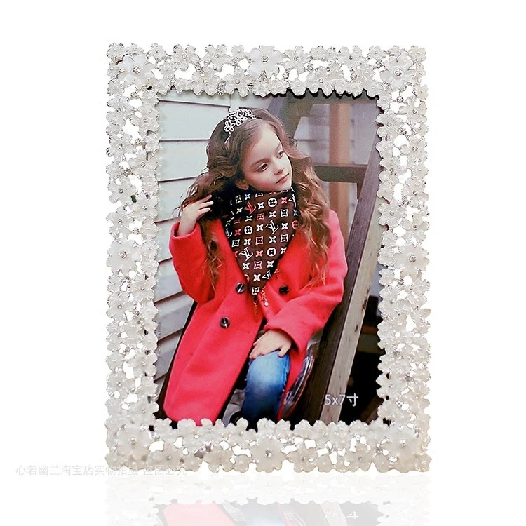 Новинка PU искусственная кожа белого Европейский металлическая фоторамка с