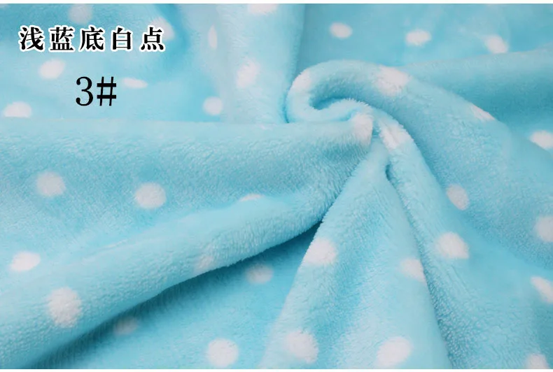 3 # синяя ткань из микрофибры с принтом в горошек Высококачественная супер мягкая