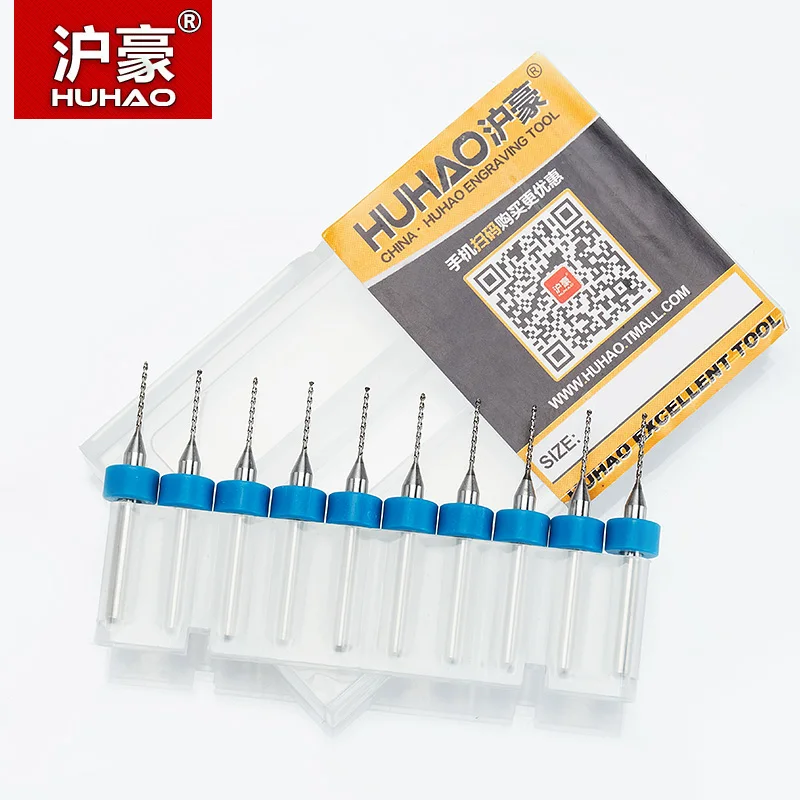 Набор сверл HUHAO 10 шт. 3 175 мм Micro Mini pcb Вольфрамовая сталь с ЧПУ для печатной платы