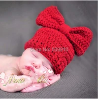 children accessories newborn infant handmade crochet baby bow hat handmade knit photography photo props hat xdt 137
