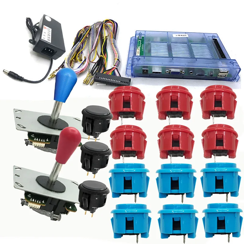 Type 1 Pandora Box 6S 1388 в 1 Jamma игровой PCB DIY аркадный комплект/набор кнопочный джойстик для ретро нулевой задержки игровой машины - Color: Type 1