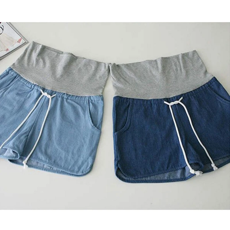 2019 летние синие шорты для беременных женщин размера плюс свободные джинсовые