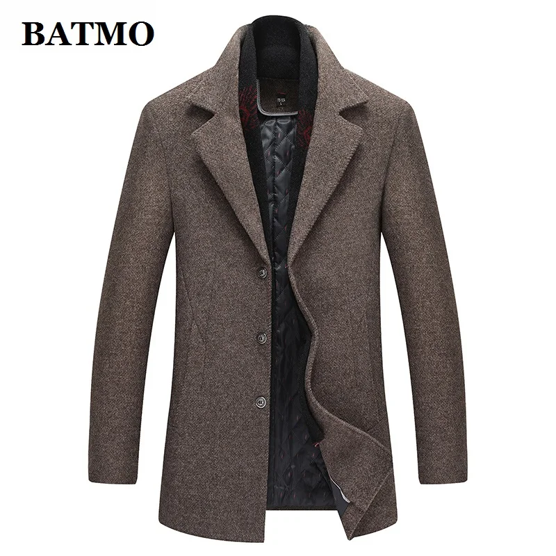 

BATMO 2020 Новое поступление; Сезон осень-зима; Высокого качества из шерсти уплотненные Детские Повседневный плащ-Тренч пальто для мужчин, мужск...
