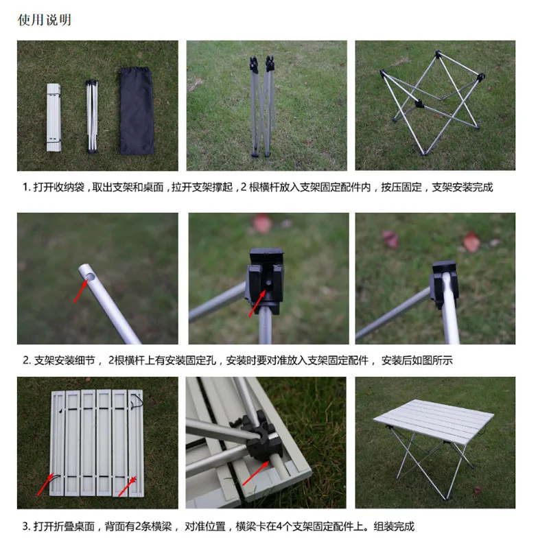 Новый мини портативный складной Открытый Кемпинг квадратный алюминиевый сплав