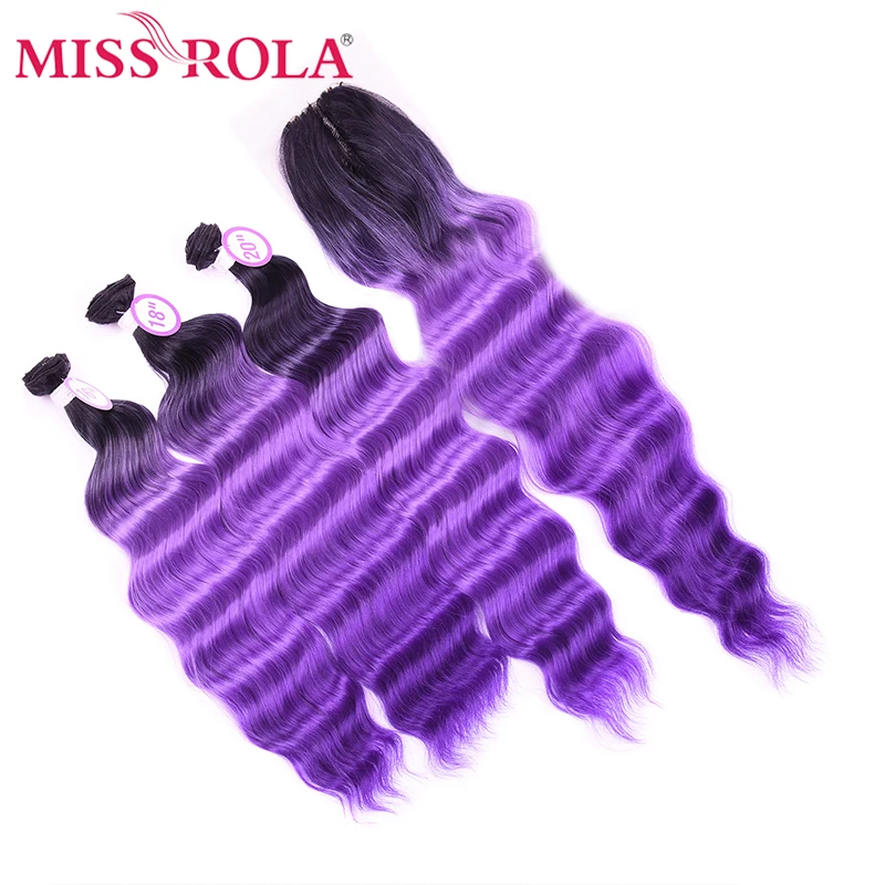 Miss Rola, глубокая волна, пряди, с кружевом, на всю голову, синтетические волосы, пряди с закрытием, канекалон, наращивание волос