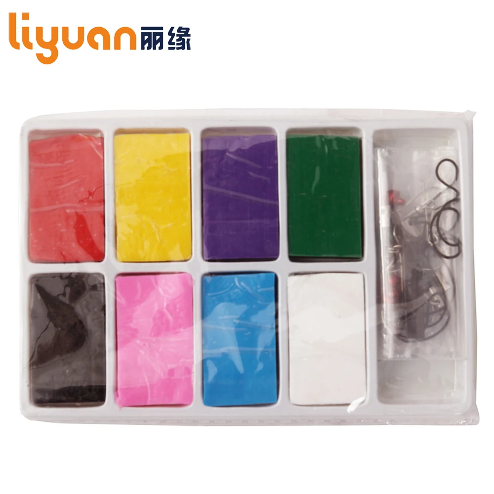 Liyuan тонкая глина игрушка красочная для моделирования 8 блоков нетоксичный