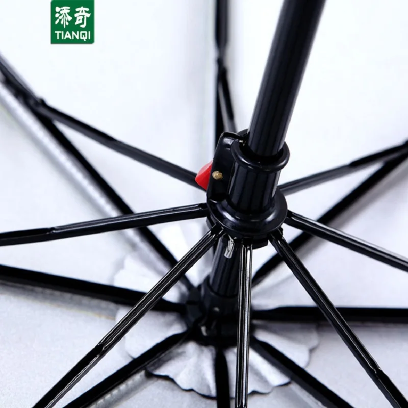 Креативный женский зонт с рисунком цветущего персика 3 складных зонта двойной