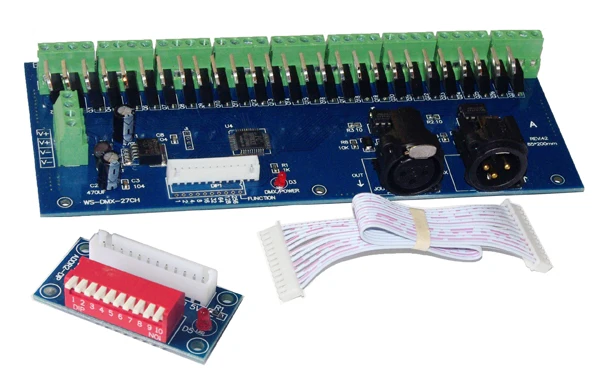 Лучшая цена 1 шт. DMX-27CH-DIPC светодиодного декодера DMX512 РЛ 3 P DC12V-24V 1A * 27CH выключатели