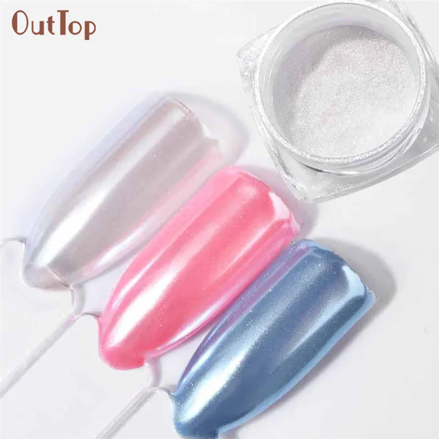 Новый бренд OutTop порошок для ногтей неоновый зеркальный блестящий эффект