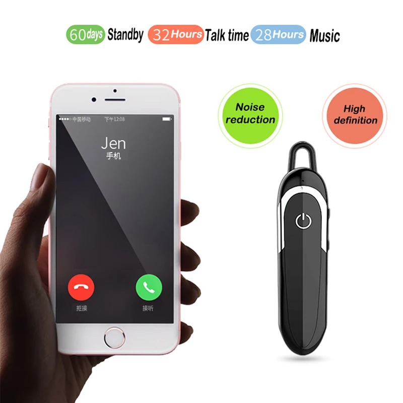 Hands free Беспроводной синий зуб наушники вкладыши с микрофоном чехол для телефона