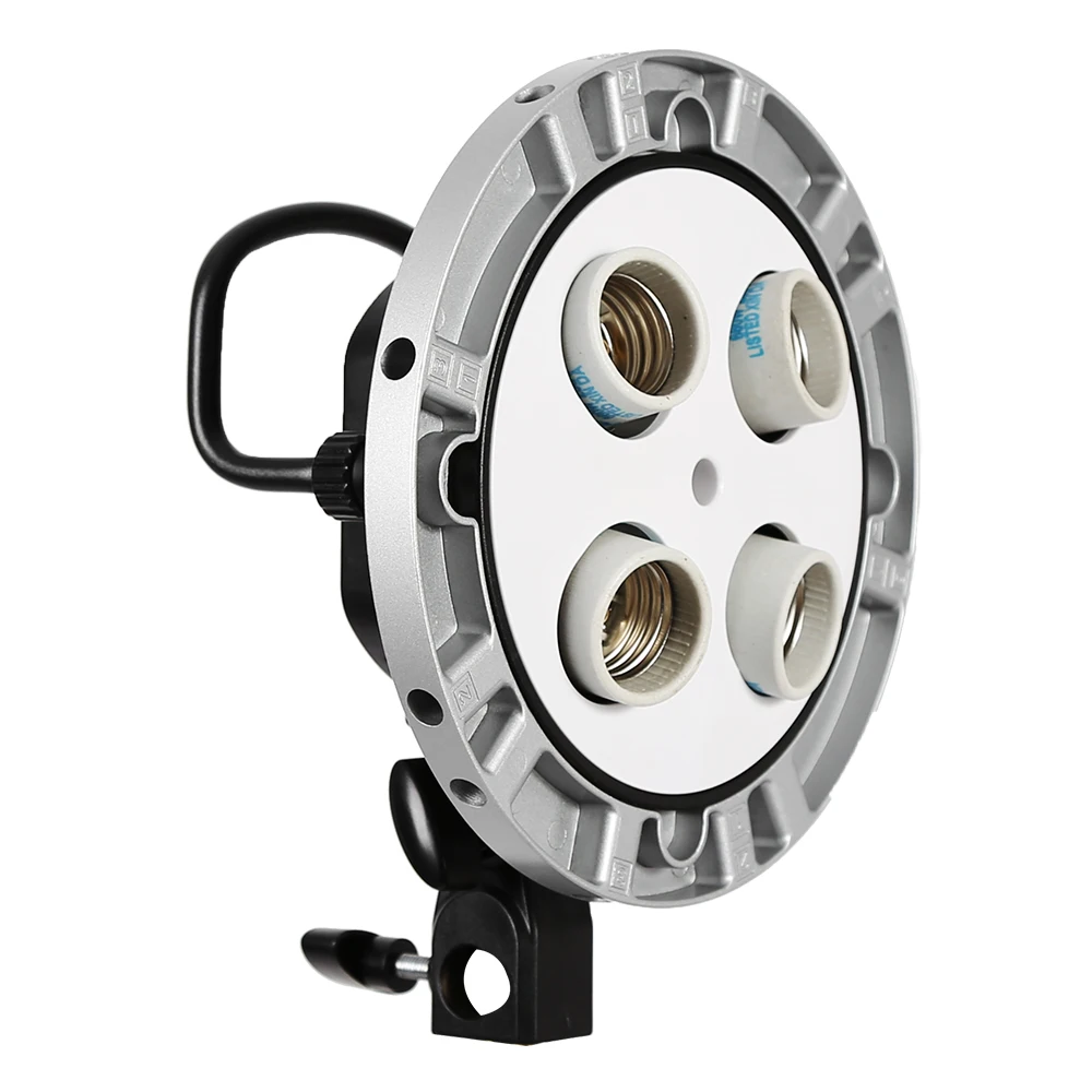 

Photo Studio Godox TL-4 4in1 E27 Socket Tricolor Bulb Light Speedring Lamp Head Multi-Holder Camera Photography Lighting