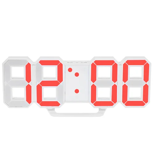 Светодиодный настенные часы 12 H/24 H с будильником и функцией повтора, регулируемый ночник, светильник, настольная лампа, светодиодный, настольные часы - Цвет: RED