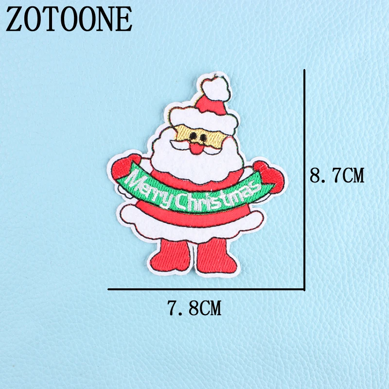 PE1027 ZOTOONE, рождественский стиль, нашивка для одежды, железная вышитая аппликация, милые нашивки, значок «Единорог», аксессуары для одежды DIY H - Цвет: PE1027