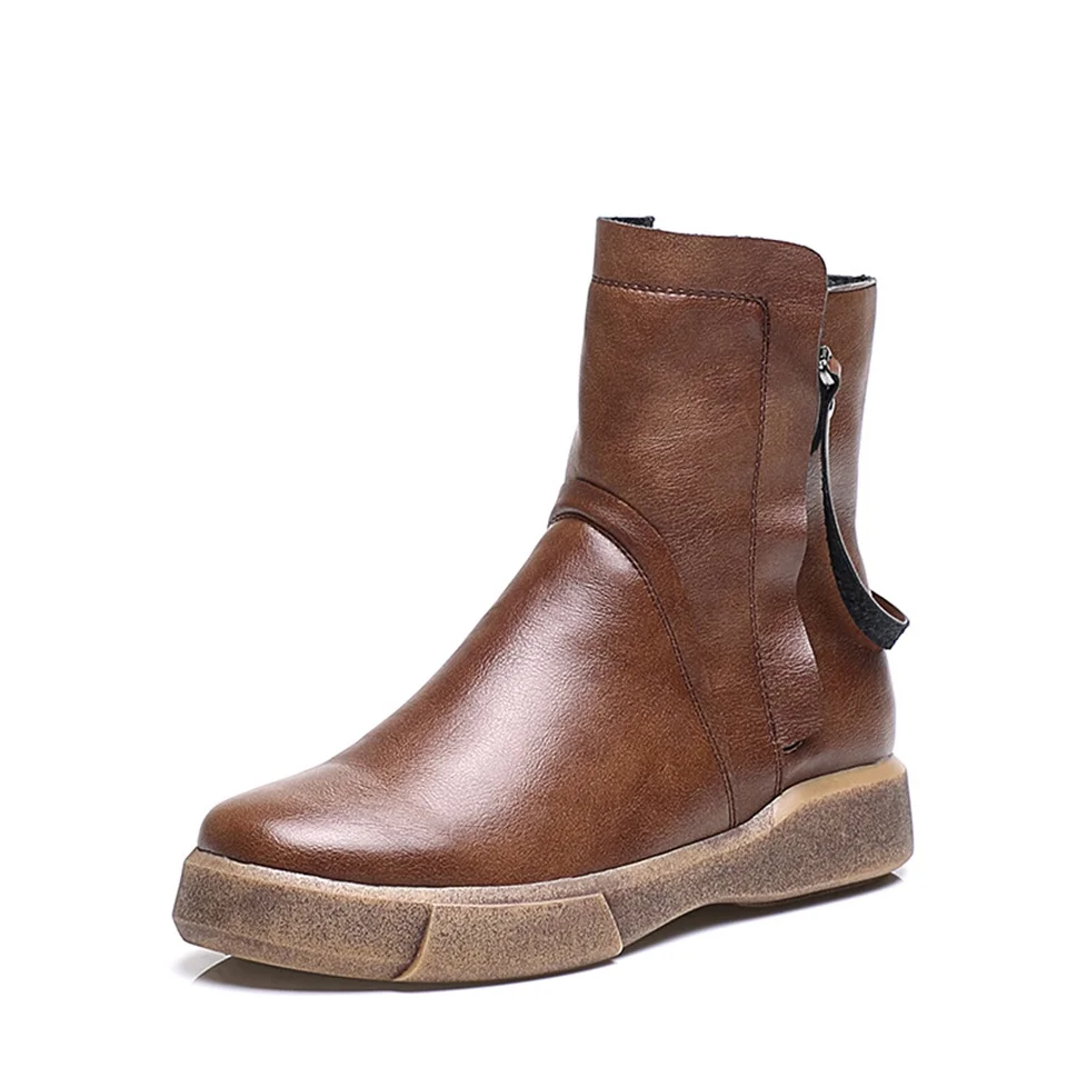 

Fashion autumn winter new women boots flat cotton boots retro boots plus velvet warm in the casual high quality women's shoes