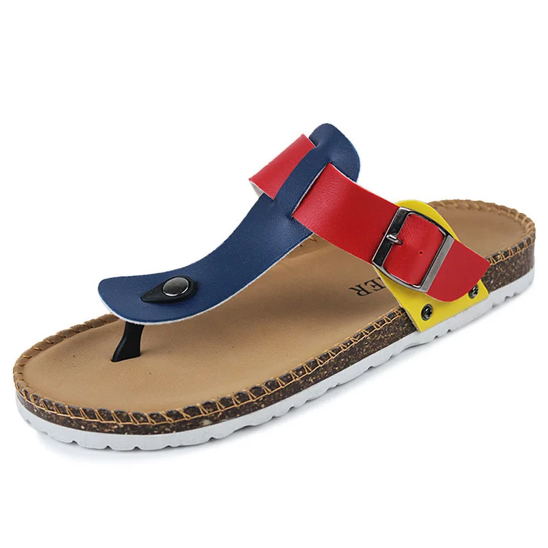 2015 Sandals Women Flats Flip Flops Cork Slippers Men Sandal Shoes Woman Zapatos Mujer Plus Size: 6-11 # YNS37 | Женская одежда