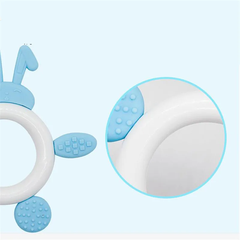 1 шт. Детские Прорезыватели силиконовые большие глаза кролик бесплатно