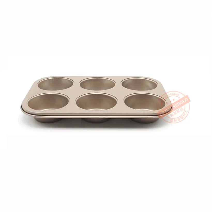 Круглая посуда для выпечки с антипригарным покрытием 6 чашек форма торта яйцо