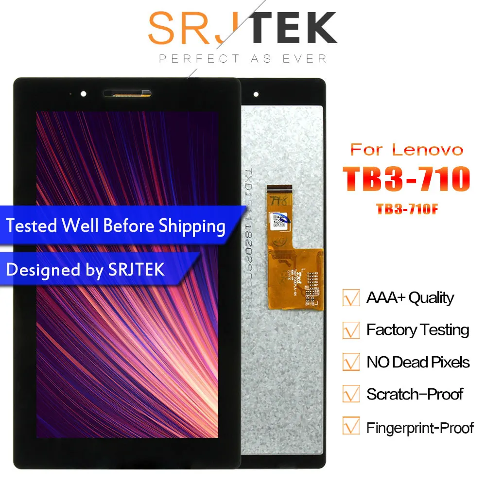 Srjtek 7 &quotдля Lenovo TAB 3 Essential 710F Tab3 TB3 сенсорный экран дигитайзер ЖК дисплей Сменный
