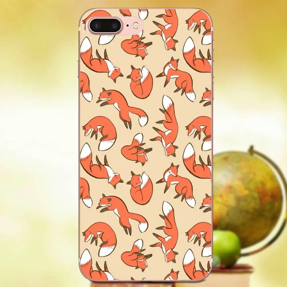 Мягкий чехол аксессуары как милые животные лисы красная лиса для Apple iPhone X XS Max XR 4 4S