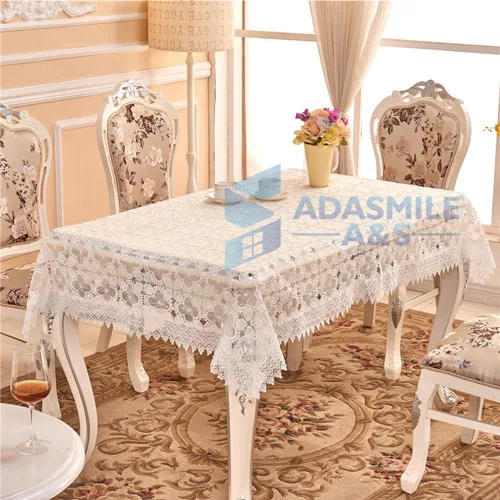 ZB017 01 Бренд adasmile, новинка, европейский стиль, кружевная скатерть, прямоугольная, свадебная, домашняя, для украшения стола, ткань, цветок, скатерть, Tischdecke - Цвет: ZB017 01