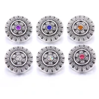 10pcslot 2019 new beauty crystal flower metal snap button fit 18mm 20mm snap bracelets bangles women snaps jewelry