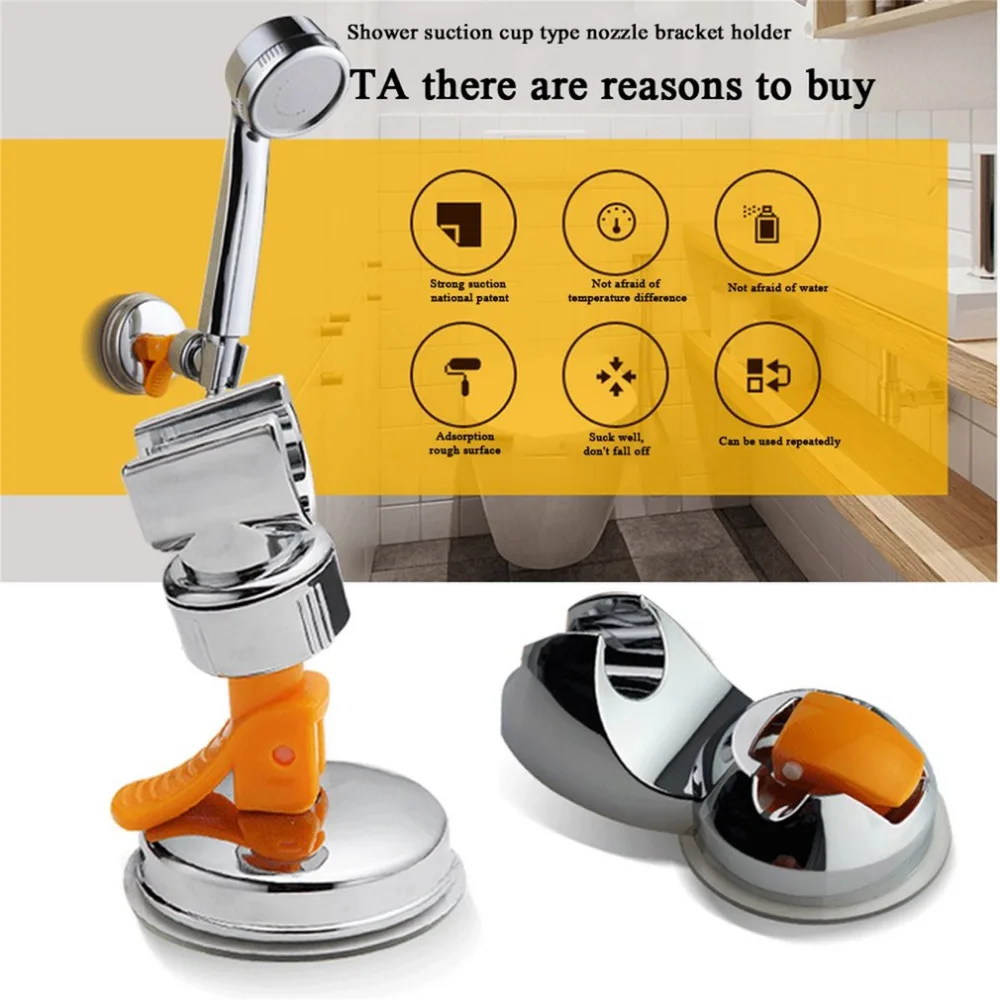 Durable Bathroom Accessories With Vacuum Suction Cup Shower Head Holder Hook Rotatable Bracket Mount | Строительство и ремонт