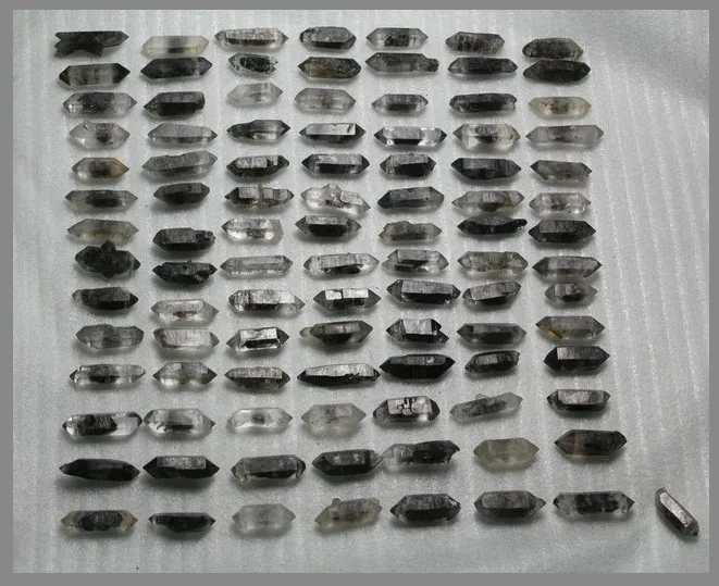 99 натуральный черный призрак кристалл кости двойной конец образцов|crystal pandora|crystal