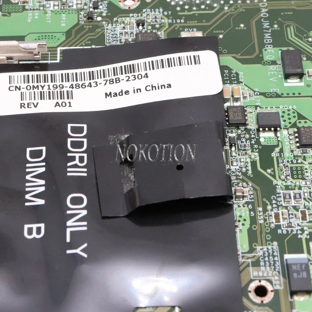Материнская плата NOKOTION DA0JM7MB8E0 REV E PWB DY483 материнская для ноутбука DELL Latitude D830 с
