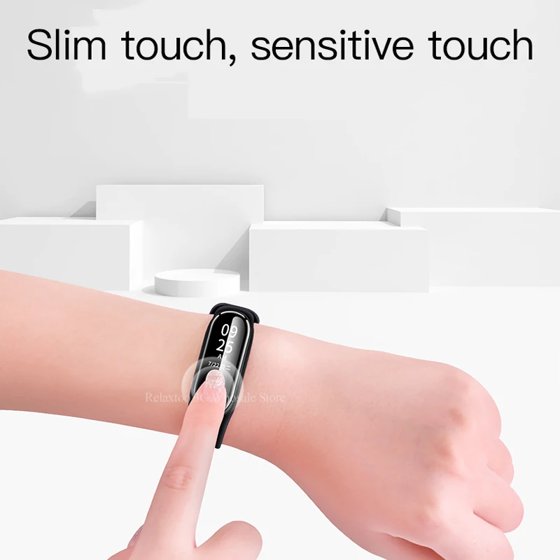 Защитная пленка для смарт браслета Xiaomi Mi Band 4 3 Гидрогелевая всего экрана не