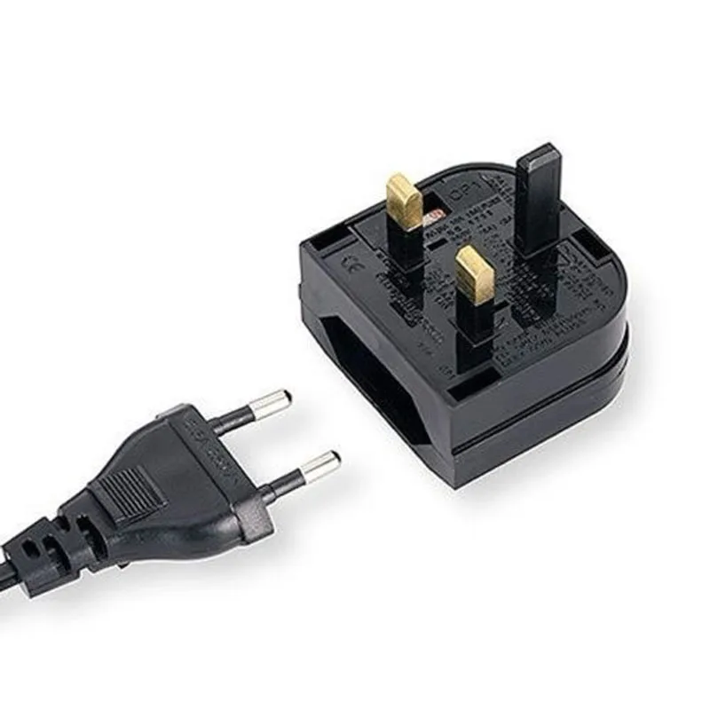 1 предмет Европейский ЕС 2 Pin к UK 3Pin Мощность гнездо дорожный переходник адаптер