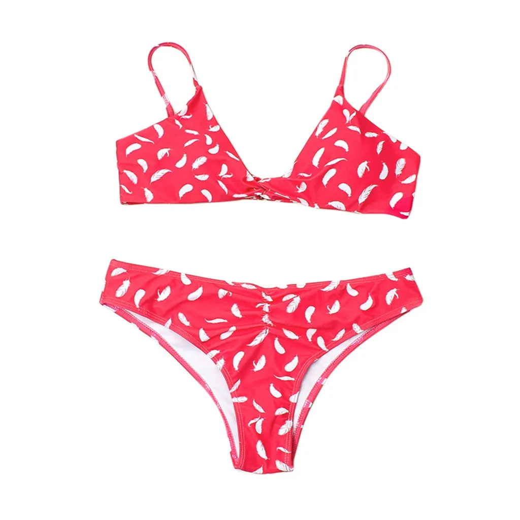 Бесплатная страуса большой размер 2019 набор женский Двухсекционный пляжный