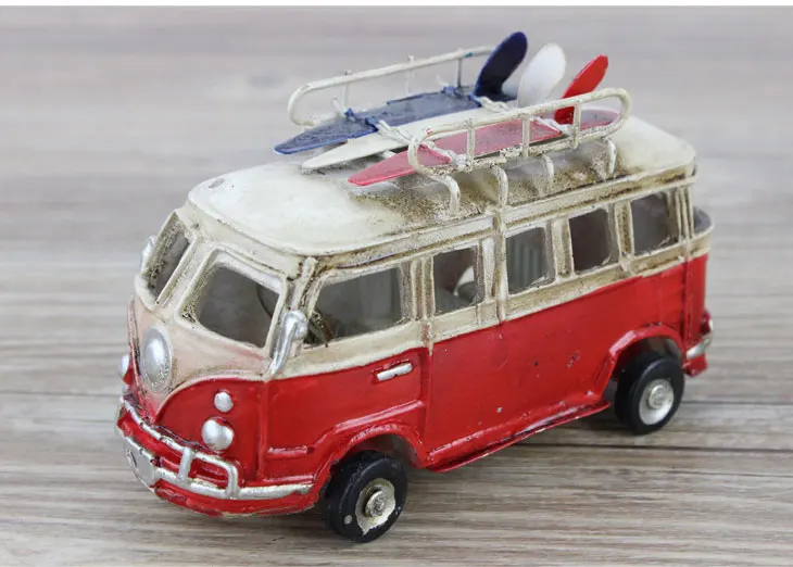 Vintage Home Decor Handmade Car Model Creative Resin Decoration Crafts Figurines Miniatures Desktop Home Decoration Accessories
