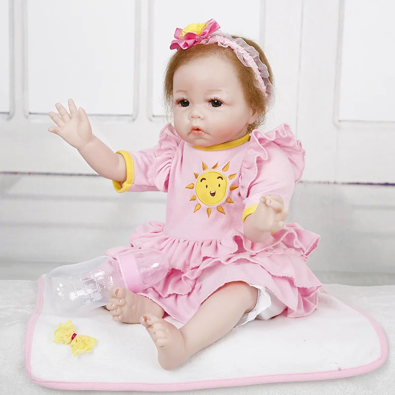 Princess Anna 22in Lovely doll reborn babies silicone baby dolls realistic lifelike toys birthday gift | Игрушки и хобби