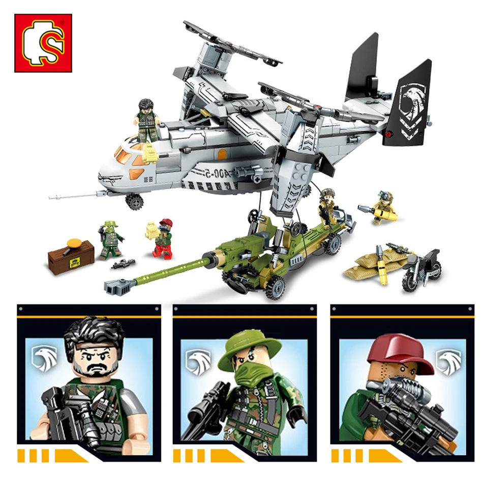 Sembo блок вертолет совместим с legos wars военные строительные блоки наборы армейские