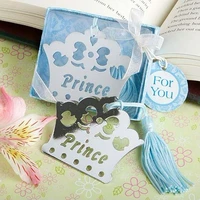 200pcs princess prince crown bookmark wedding party favor birthday souvenirs gifts for guests baby shower birthday decor
