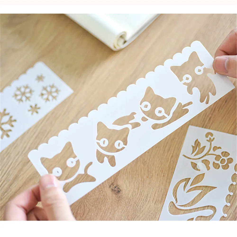 

8pcs/Set Animals Theme Design Layering Stencils For Walls Painting Scrapbooking Stamp Album Decor Embossing Paper Card Template