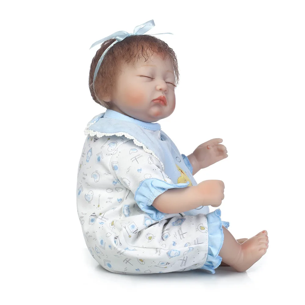NPK baby sleeping reborn силиконовые куклы 18 "мягкое прикосновение настоящий вид bay