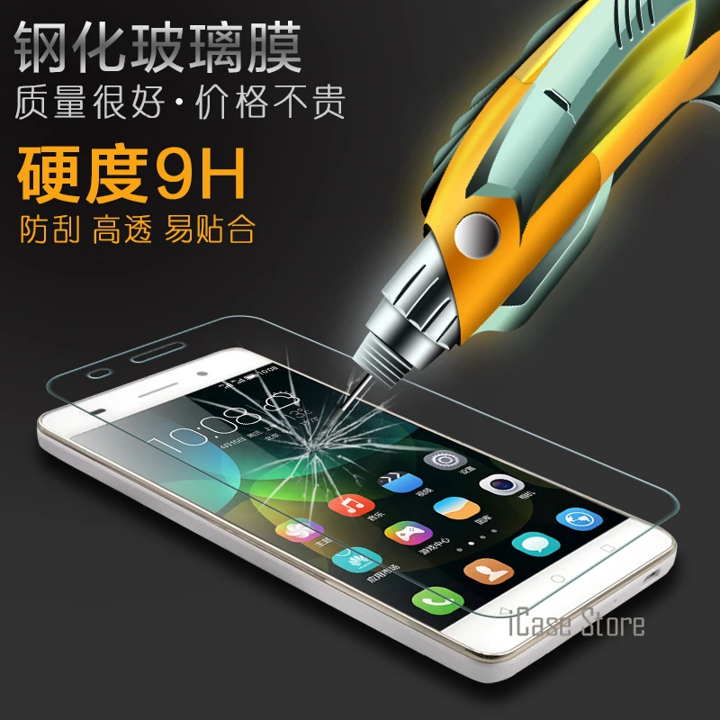 

0.26mm 9H Tempered Glass For Huawei Honor 4C 4X 6 7 5X 5C P6 P7 P8 P8Lite Screen Protector Film + Cleaning Kit Strong Package