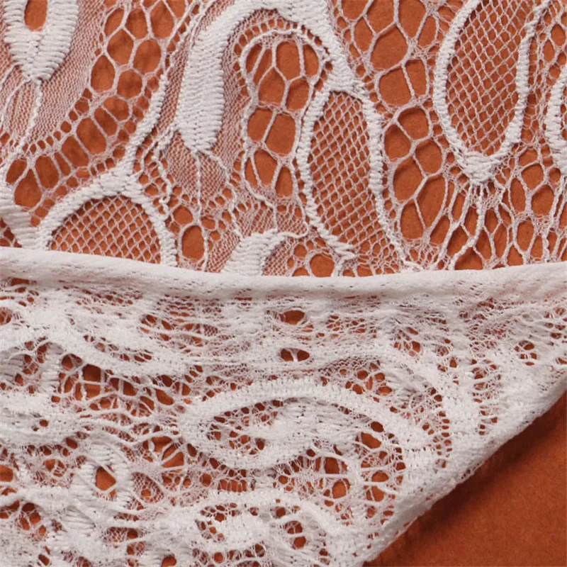 

New arrival 3M/lot Eyelash Lace width 150cm DIY Decorative High Quality Soft Off Nylon Eyelash Lace Trim Wedding Dress Fabric
