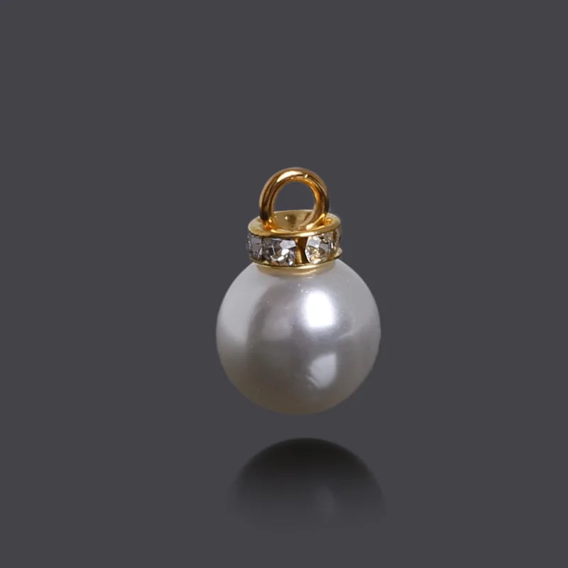 10 шт. круглые подвески из АБС пластика с имитацией жемчуга|charm dangle|pendant bulletpendant clasp |