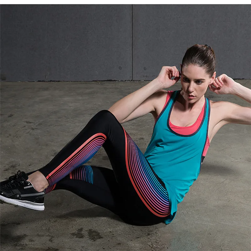 Компрессионные штаны для йоги эластичные колготки женщин занятий спортом