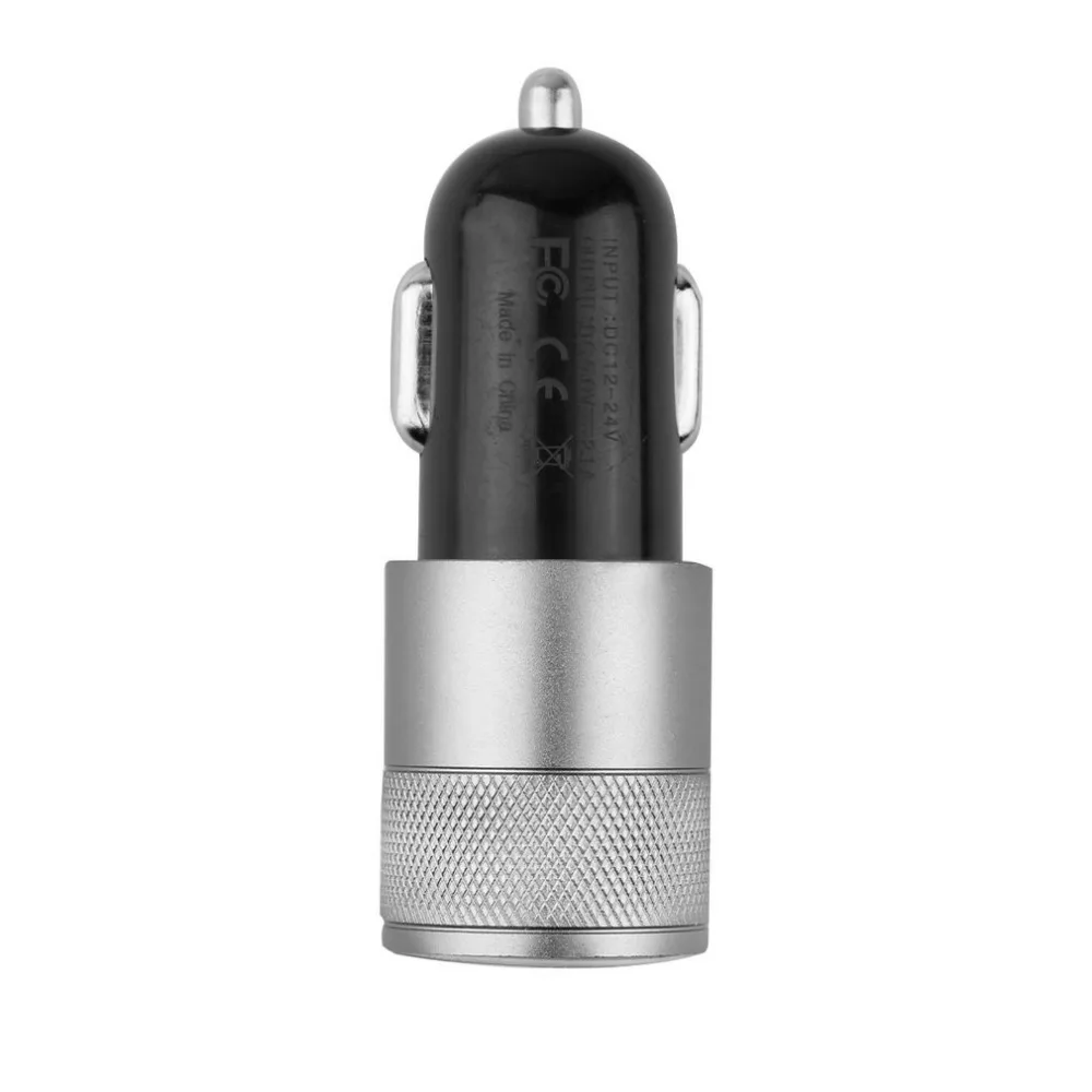 Новейший 12V 24V 2.1A 1.0A алюминиевый двойной USB 2 портовый универсальный автомобильный
