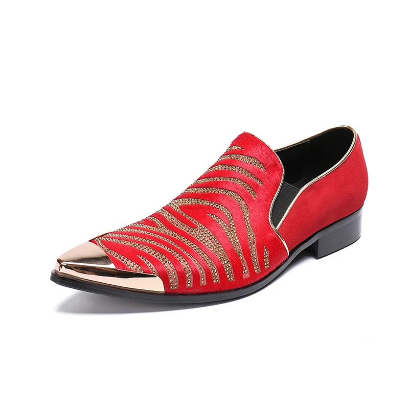 Zapatos hombre/красные блестящие мужские свадебные модельные туфли из натуральной кожи