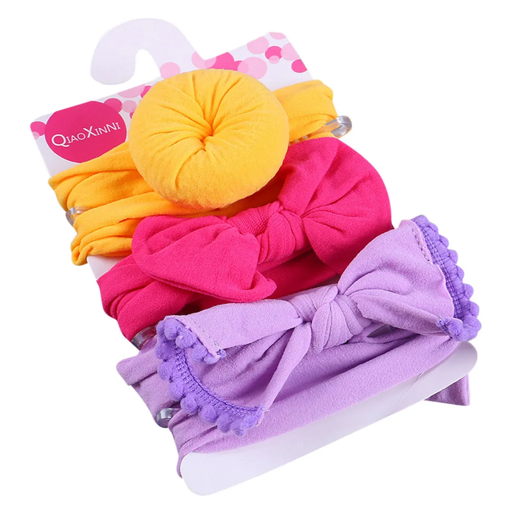 

3 stuks Floral Headband Girls Baby Elastic Bowknot Accessories Kids Hairband Set New Arrival Dropshipping