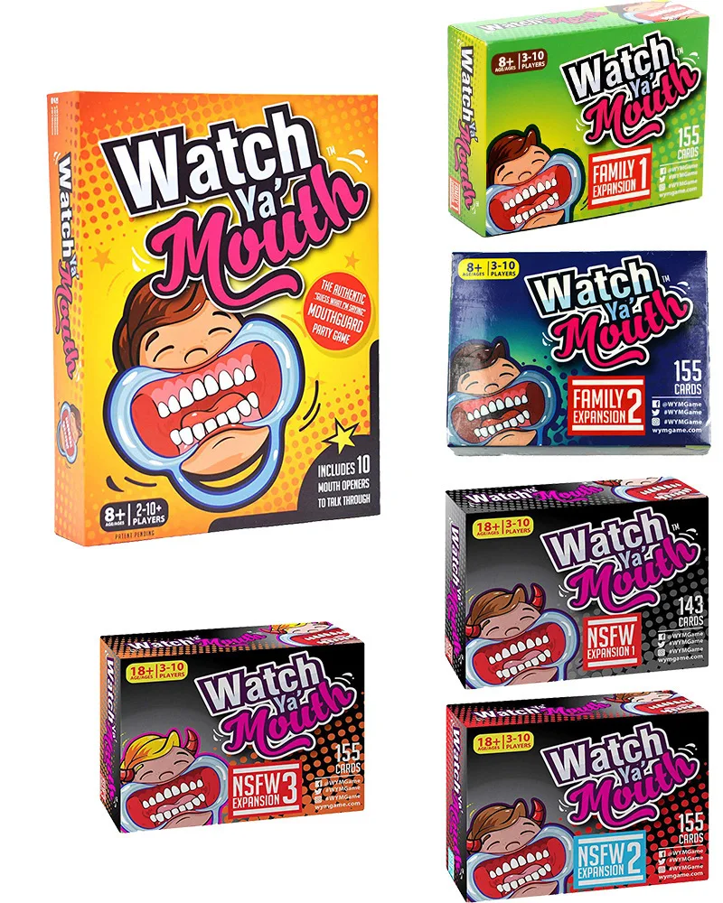 Настольная игра Watch Ya' Mouth забавная для всей семьи и вечеринок|Карточные игры| |
