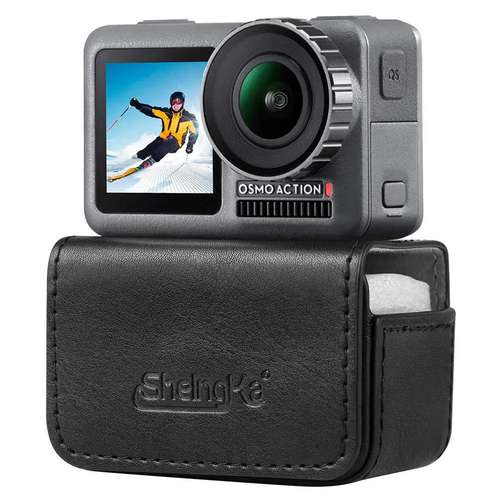 Action Camera Protective Leather case Portable Storage Bag PU Cover Housing Carrying Case for DJI Osmo gopro hero 4 5 6 7 | Электроника