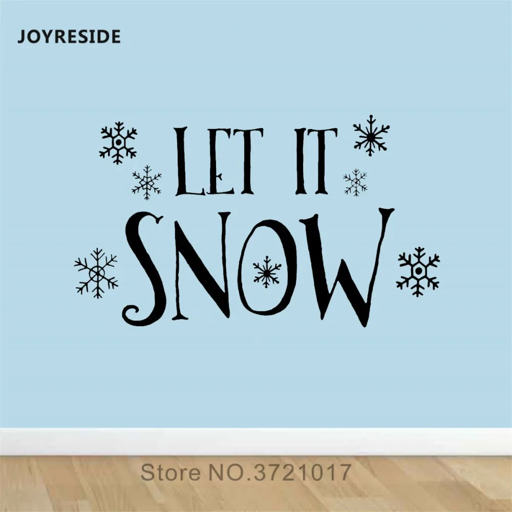 Joysebe Let It наклейка на снежную стену зимние наклейки снежинок виниловые для