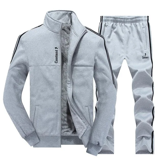 SH132 Gray Warm Мужской утепленный спортивный костюм дизайнерский принт размера плюс зимние толстовки флисовые толстовки Мужская спортивная одежда Moletom Masculino - Цвет: SH132 Gray Warm