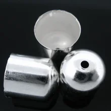 DoreenBeads 100 шт серебряного цвета тупые ожерелья концевые